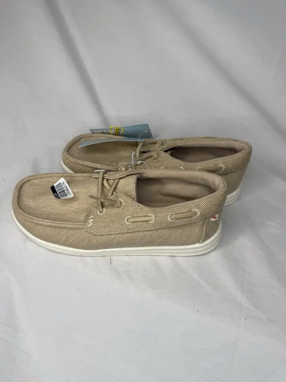 Cat & Jack Kids' Boyd Boat Sneakers Khaki Big Boys 6 NWT